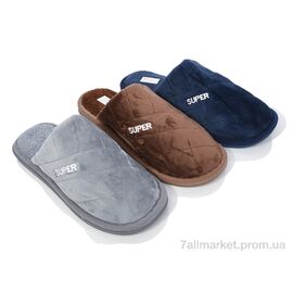 Фотография Тапки мужские домашние Весна/осень DF2415 mix (12 пар р.42-47) "Deshman" недорого оптом от прямого поставщика
