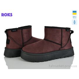 Уггі жіночі утеплені Зима 5501 коричневий (6 пар р.36-41) "Roks" недорого оптом від прямого постачальника