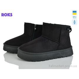 Уггі жіночі утеплені Зима 5501 чорний (6 пар р.36-41) "Roks" недорого оптом від прямого постачальника
