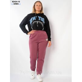 Штани жіночі тринитка на флісі батал 50,52,54,56,58 (2кв) "NOWEMBER" недорого від прямого постачальника