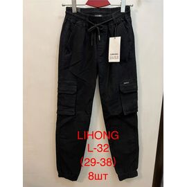 Фотография Штаны мужские L32 black р.29-38 "Lihong" недорого оптом от прямого поставщика