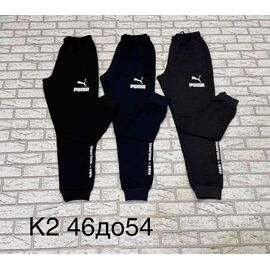 Фотография Штаны спортивные мужские K2P black р.46-54 "Faraon" недорого оптом от прямого поставщика