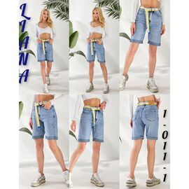 Фотография Шорты женские 1-011-1 l.blue р.25-30 "Beki" недорого оптом от прямого поставщика