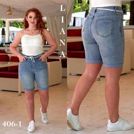 Фотография Шорты женские 406-1 l.blue р.30-36 "Beki" недорого оптом от прямого поставщика