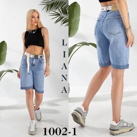 Фотография Шорты женские 1-002-1 l.blue р.25-30 "Beki" недорого оптом от прямого поставщика