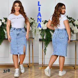 Спідниця жіноча 379 l.blue р.31-38 "Beki" недорого оптом від прямого постачальника