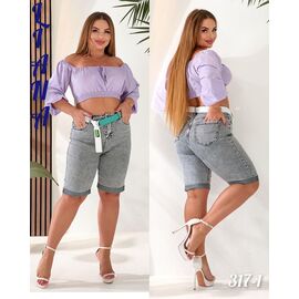 Фотография Шорты женские 317 grey р.30-36 "Beki" недорого оптом от прямого поставщика