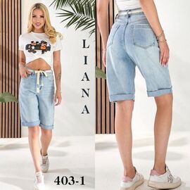 Фотография Шорты женские 403-1 l.blue р.25-30 "Beki" недорого оптом от прямого поставщика