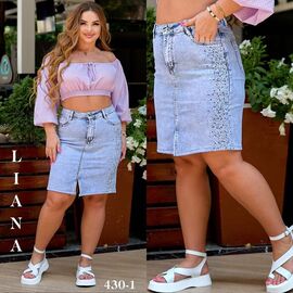 Спідниця жіноча 430-1 l.blue р.30-36 "Beki" недорого оптом від прямого постачальника