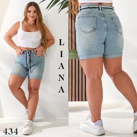 Фотография Шорты женские 434-1 l.blue р.31-38 "Beki" недорого оптом от прямого поставщика