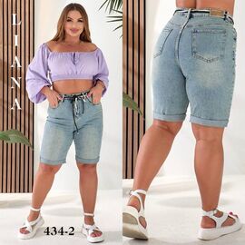 Фотография Шорты женские 434-2 l.blue р.31-38 "Beki" недорого оптом от прямого поставщика