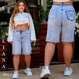 Фотография Шорты женские 384-1 l.blue р.30-36 "Beki" недорого оптом от прямого поставщика