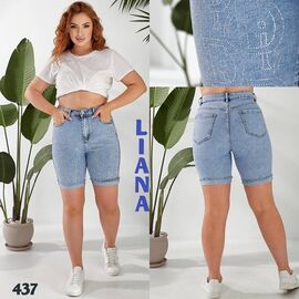 Фотография Шорты женские 437 l.blue р.30-36 "Beki" недорого оптом от прямого поставщика