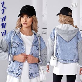 Фотография Куртка женская демисезонная 141 l.blue р.XS-2XL "Beki" недорого оптом от прямого поставщика