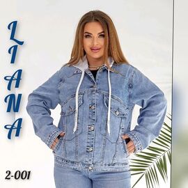Фотография Куртка женская демисезонная 2-001 blue р.3XL-8XL "Beki" недорого оптом от прямого поставщика