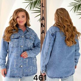 Сорочка жіноча 461 l.blue р.3XL-8XL "Beki" недорого оптом від прямого постачальника
