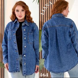 Сорочка жіноча 464 blue р.3XL-5XL "Beki" недорого оптом від прямого постачальника