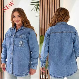 Сорочка жіноча 462 blue р.2XL-7XL "Beki" недорого оптом від прямого постачальника