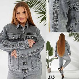 Фотография Куртка женская демисезонная 373 grey р.3XL-8XL "Beki" недорого оптом от прямого поставщика