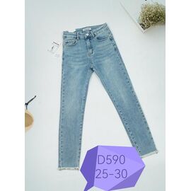 Джинси жіночі D590 l.blue р.25-30 "NewJeans" недорого оптом від прямого постачальника