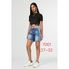 Шорти жіночі 7001 l.blue р.27-32 "NewJeans" недорого оптом від прямого постачальника