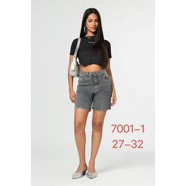 Шорти жіночі 7001-1 grey р.27-32 "NewJeans" недорого оптом від прямого постачальника