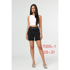 Шорти жіночі 7005-1 black р.26-31 "NewJeans" недорого оптом від прямого постачальника