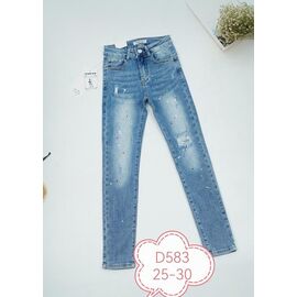 Джинси жіночі D583 l.blue р.25-30 "NewJeans" недорого оптом від прямого постачальника