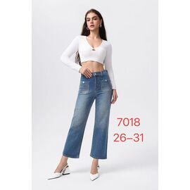 Джинси жіночі 7018 l.blue р.26-31 "NewJeans" недорого оптом від прямого постачальника