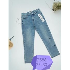 Джинси жіночі D588 l.blue р.25-30 "NewJeans" недорого оптом від прямого постачальника