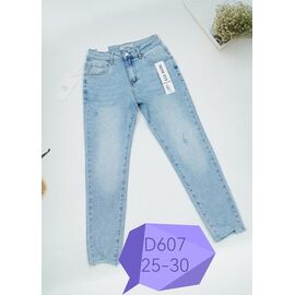 Джинси жіночі D607 l.blue р.25-30 "NewJeans" недорого оптом від прямого постачальника