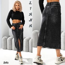 Фотография Юбка женская 246 black р.25-30 "Beki" недорого оптом от прямого поставщика