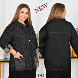 Сорочка жіноча 484 black р.3XL-8XL "Beki" недорого оптом від прямого постачальника