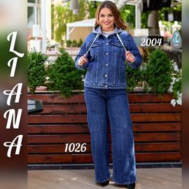 Куртка жіноча демісезонна 2004 blue р.L-5XL "Beki" недорого оптом від прямого постачальника