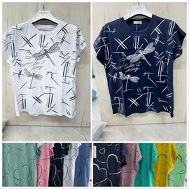 футболка жіноча LL76 mix р.56 "Lola" недорого оптом від прямого постачальника