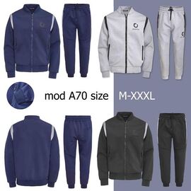 Фотография Костюм спортивный мужской A70 grey р.M-3XL "Faraon" недорого оптом от прямого поставщика