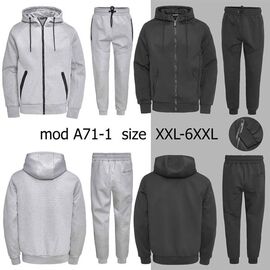 Фотография Костюм спортивный мужской A71-1 grey р.2XL-6XL "Faraon" недорого оптом от прямого поставщика