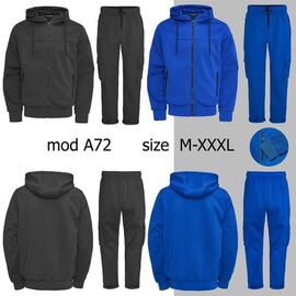 Фотография Костюм спортивный мужской A72 black р.M-3XL "Faraon" недорого оптом от прямого поставщика