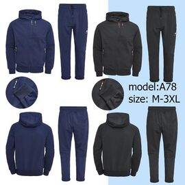 Фотография Костюм спортивный мужской A78 navy р.M-3XL "Faraon" недорого оптом от прямого поставщика