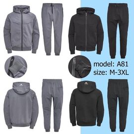 Фотография Костюм спортивный мужской A81 black р.M-3XL "Faraon" недорого оптом от прямого поставщика