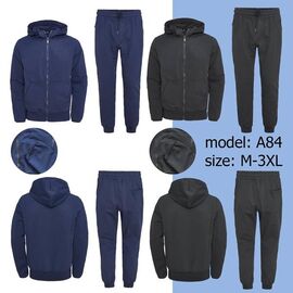 Фотография Костюм спортивный мужской A84 black р.M-3XL "Faraon" недорого оптом от прямого поставщика