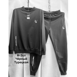 Фотография Костюм спортивный мужской F389 black р.M-3XL "Faraon" недорого оптом от прямого поставщика