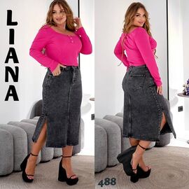 Фотография Юбка женская 488 d.grey р.32-42 "Beki" недорого оптом от прямого поставщика