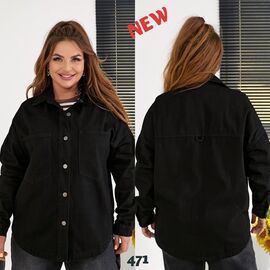 Сорочка жіноча 471 black р.3XL-5XL "Beki" недорого оптом від прямого постачальника