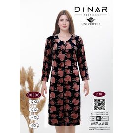 Фотография Халат женский 90006-010 brown р.2XL-5XL "Imlion" недорого оптом от прямого поставщика