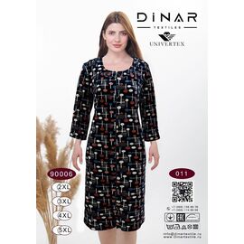 Фотография Халат женский 90006-011 black-white р.2XL-5XL "Imlion" недорого оптом от прямого поставщика