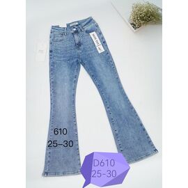 Джинси жіночі D610 l.blue р.25-30 "NewJeans" недорого оптом від прямого постачальника