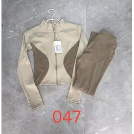 Костюм спортивний жіночий теплий 047 beige р.S-2XL "NewJeans" недорого оптом від прямого постачальника