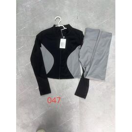 Костюм спортивний жіночий теплий 047 black р.S-2XL "NewJeans" недорого оптом від прямого постачальника