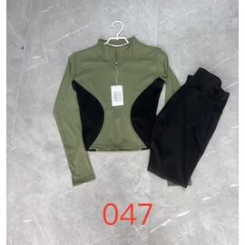 Костюм спортивний жіночий теплий 047 khaki р.S-2XL "NewJeans" недорого оптом від прямого постачальника